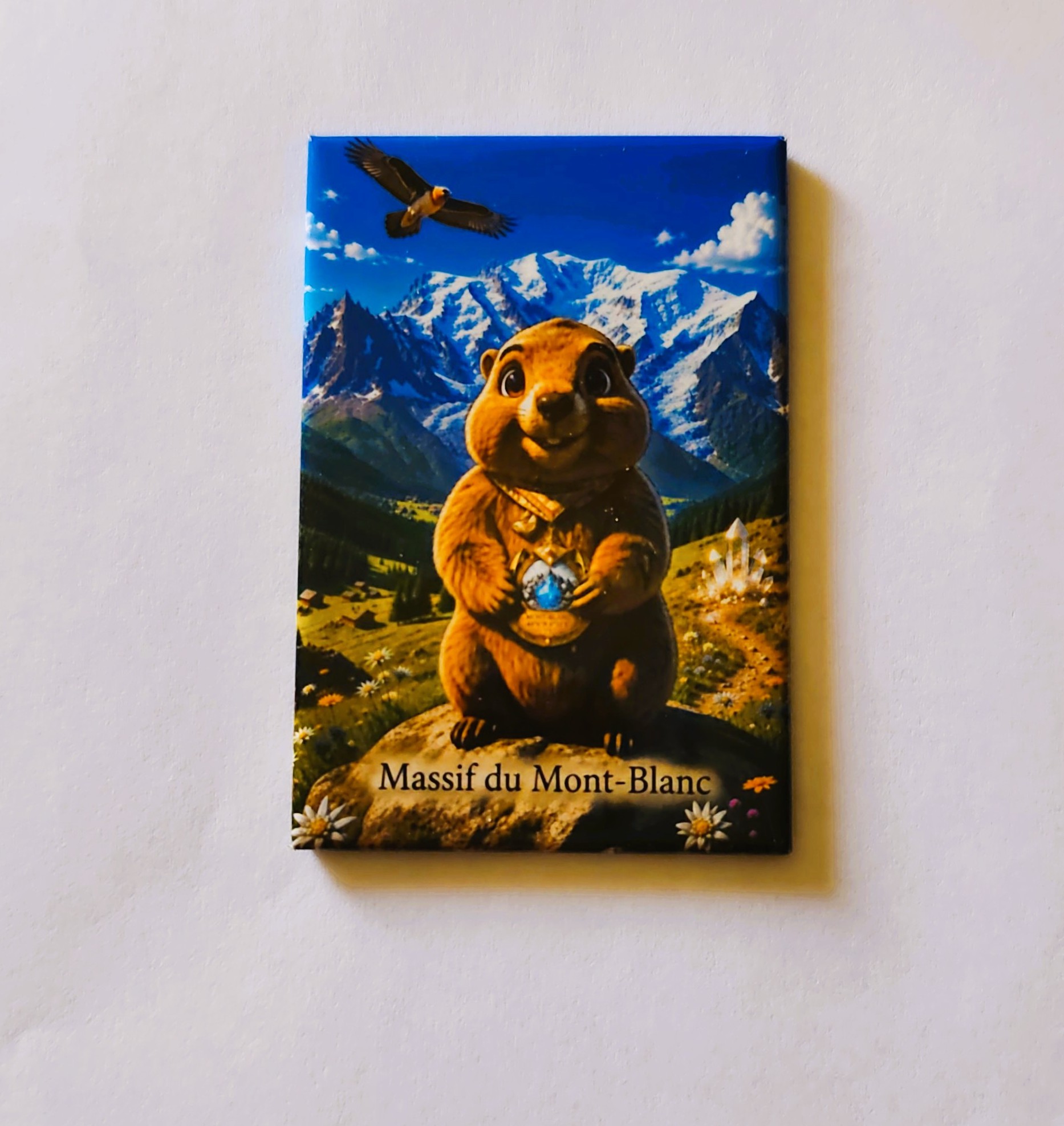Couverture du livre Magnet Marmotte cristallière — Massif du Mont-Blanc
